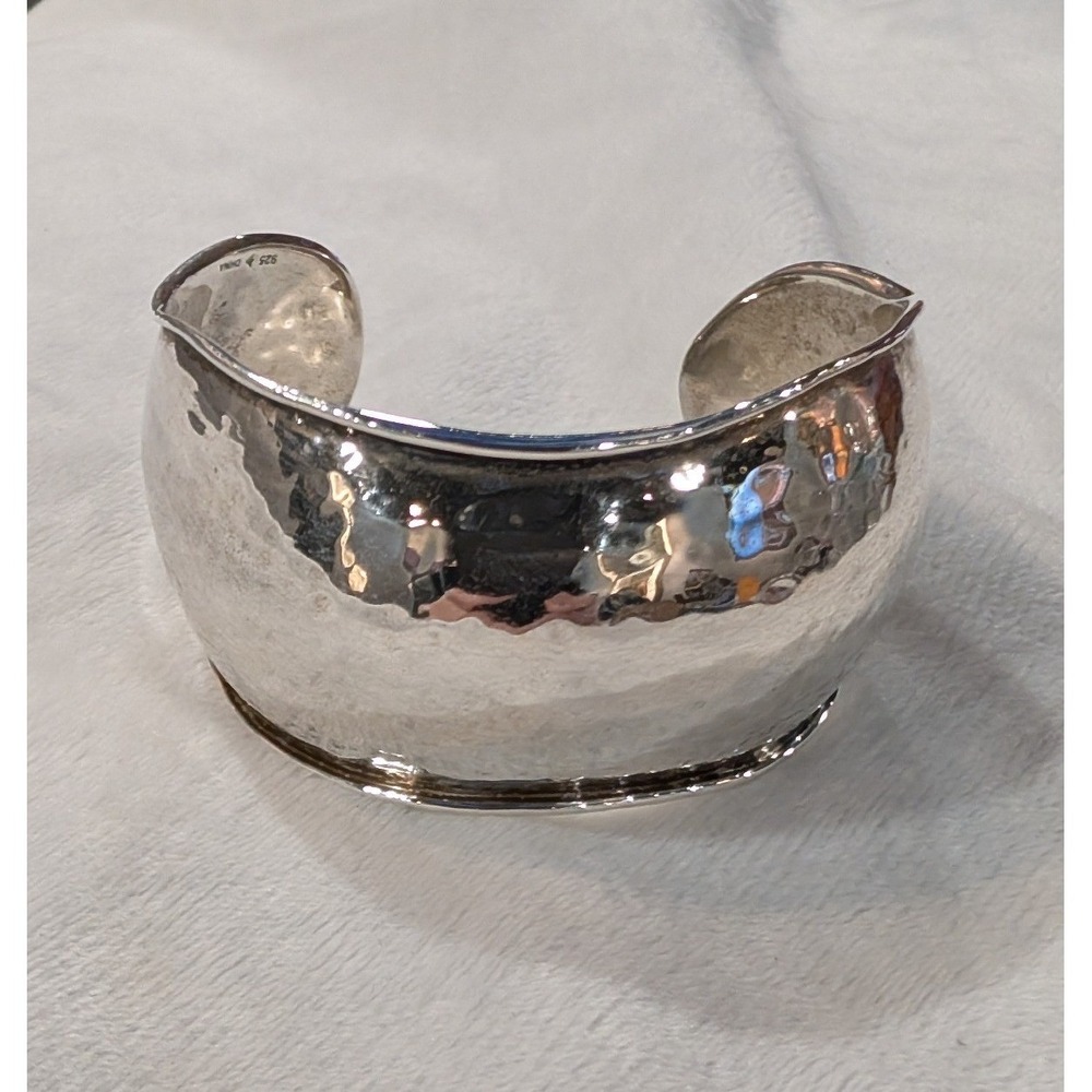Retired Sterling Silver Silpada Live Large B2460 Bracelet 7" Wrist Hammered